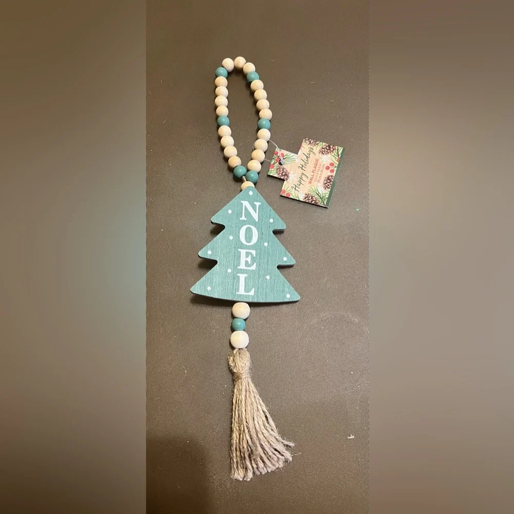 Christmas Noel Small Wooden Circle Garland